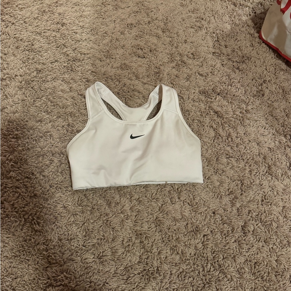 Nike White Athletic Bra